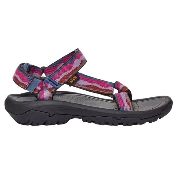 Teva Hurricane XLT 2 Sporty Sandal Adjustable Printed Strap Outdoor Pink Black 8 - Picture 1 of 7
